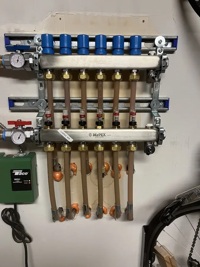 Plumber performing Gas Leak Detection at a residential property in Brandon